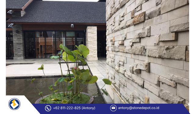 Uniknya Batu Paras Putih Untuk Dinding di Pullman Ciawi Vimala Hills