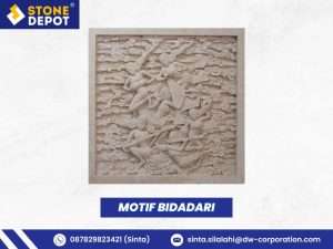 Relief Ukiran Batu Alam - Bidadari
