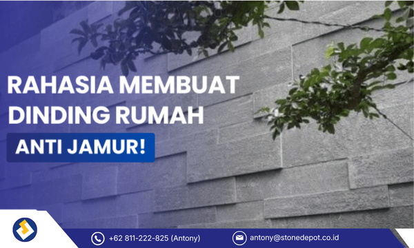 Dinding Rumah Bebas Jamur dengan Batu Alam
